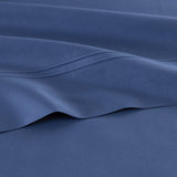Triomphe Outremer Flat Sheet by Yves Delorme King Flat Sheet Outremer at FIG LINENS AND HOME 2