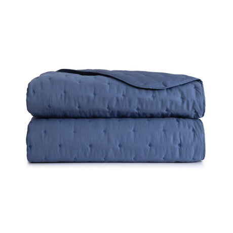 Triomphe Outremer Quilted Coverlet by Yves Delorme King Quilted Coverlet Outremer at FIG LINENS AND HOME 1