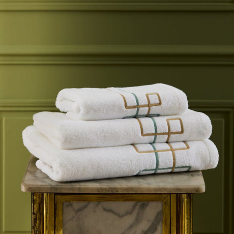 Villa Veronese and Dune Bath by Yves Delorme Bath Sheet 36 x 63 Veronese and Dune at FIG LINENS AND HOME 1