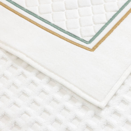 Villa Veronese and Dune Bath Mat by Yves Delorme Bath Mat 22 x 35 Veronese and Dune at FIG LINENS AND HOME 2