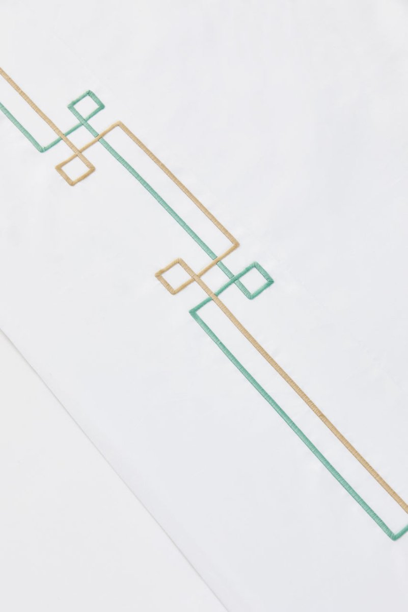 Detail of Embroidery - Yves Delorme Villa at Fig Linens and Home - 2