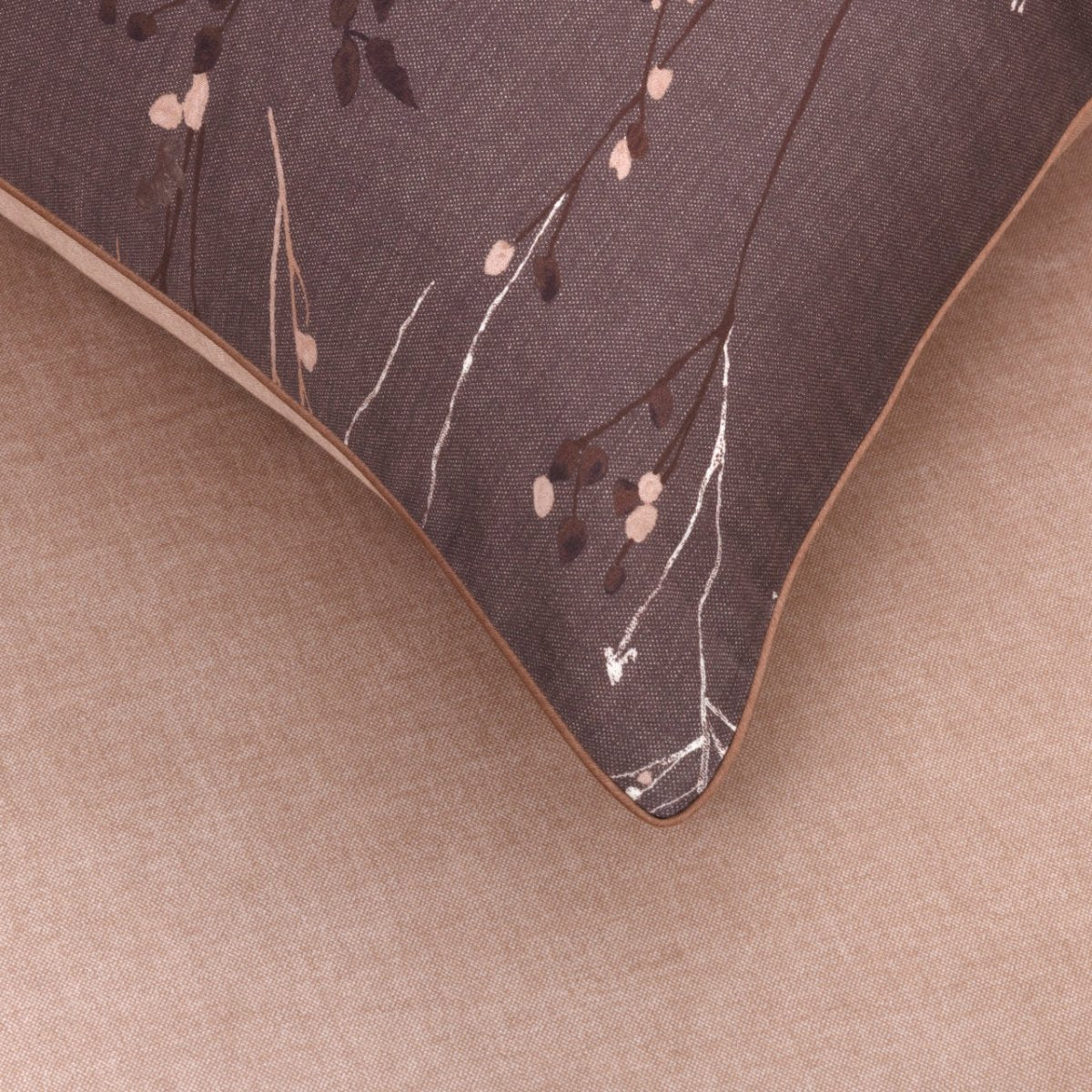 Wild Millet Duvet Cover Set by Hugo Boss Home King Duvet Cover Set Mocha at FIG LINENS AND HOME 4