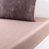 Wild Millet Fitted Sheet by Hugo Boss Home King Fitted Sheet Mocha at FIG LINENS AND HOME 1