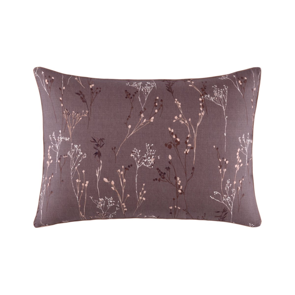 Wild Millet Pillow Sham by Hugo Boss Home King Sham (Pair) 21" x 37" Mocha at FIG LINENS AND HOME 2