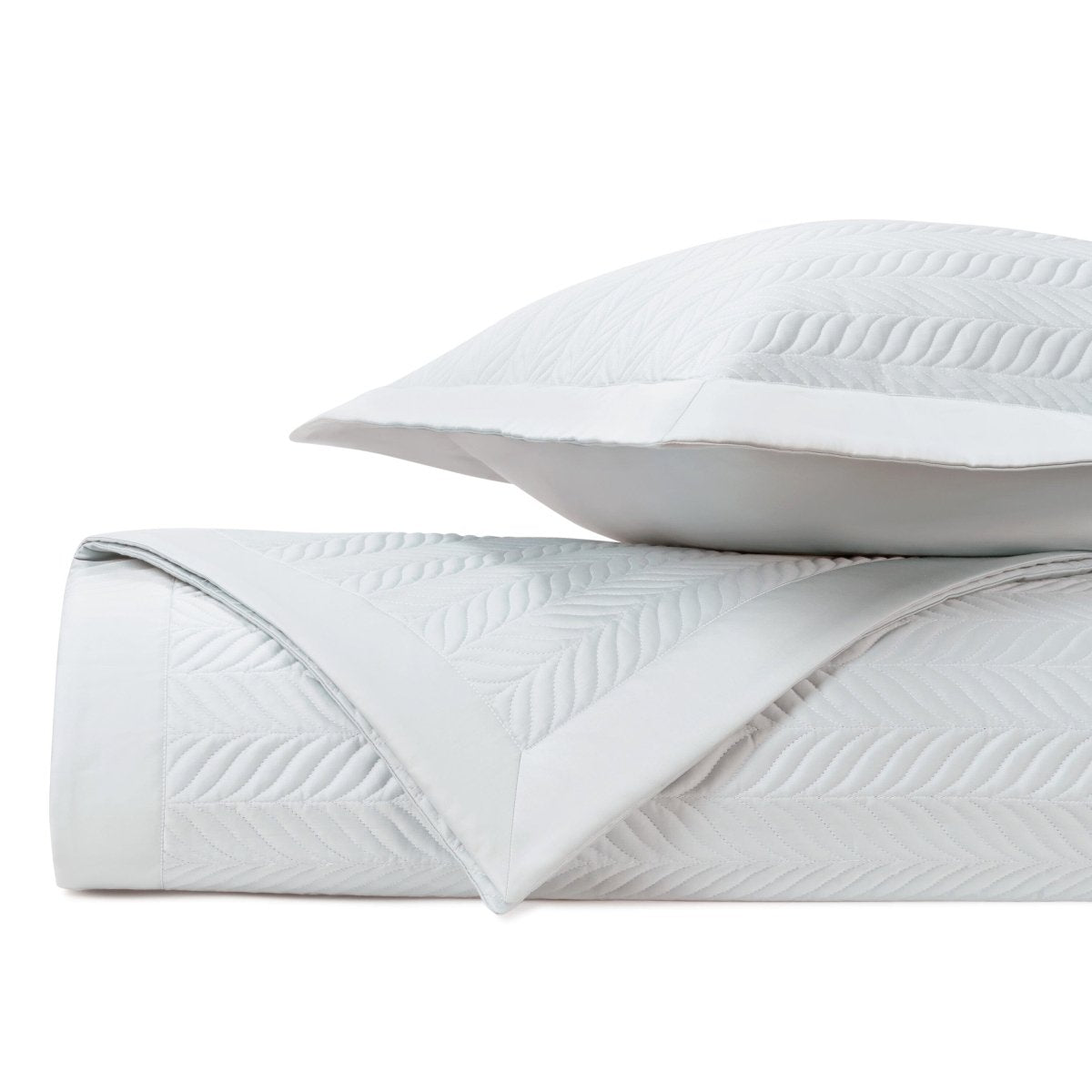 ZURICH Quilted Coverlet in White by Home Treasures at Fig Linens and Home