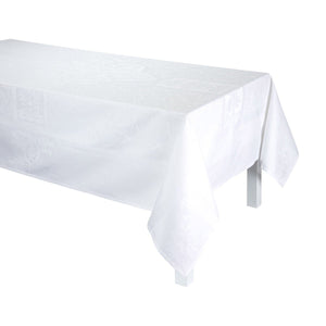 Le Jacquard Français Table Linen Siena Blanc Fig Linens White Tablecloth