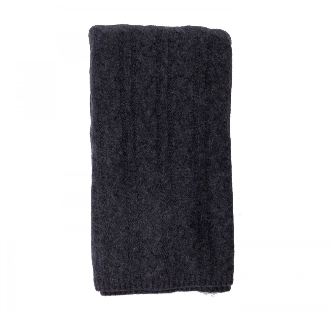 100% Cashmere Throw - Graphite - 256 - Alashan Cashmere at Fig Linens and Home