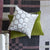 Designers Guild Manipur Oyster Decorative Pillow with Green Citrus Velvet