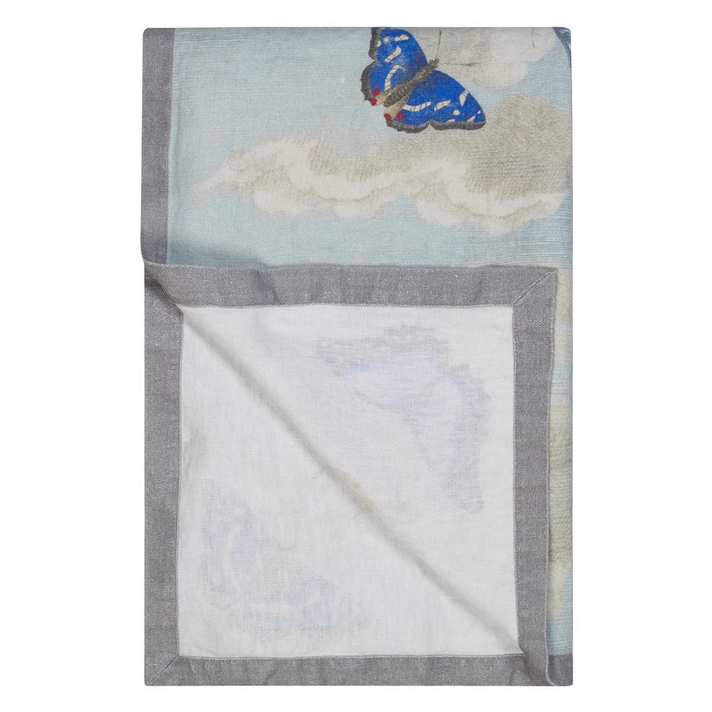 Mirrored Butterflies Sky Throw at Fig Linens