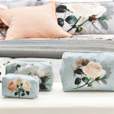 Designers Guild Designers Guild Peonia Grande Zinc Small Toiletry Bag - Small Pouch Zinc at FIG LINENS AND HOME - 4