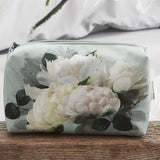 Designers Guild Designers Guild Peonia Grande Zinc Medium Toiletry Bag - Medium Pouch 3 x 6 x 9" Zinc at FIG LINENS AND HOME - 2