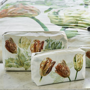 Designers Guild Spring Tulip Buttermilk Medium Toiletry Bag - Maekup Bag - 1