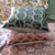 Designers Guild Manipur Jade Decorative Pillow Shown with Amethyst Velvet