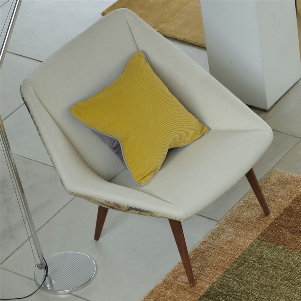 Designers Guild Corda Primrose Decorative Pillow in Chair - Yellow Primrose