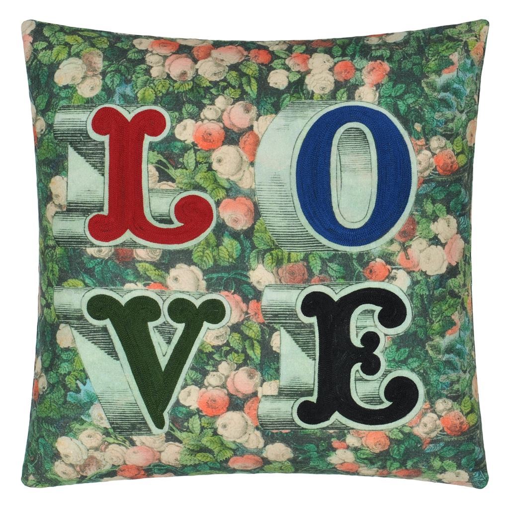 John Derian LOVE Forest Decorative Pillow
