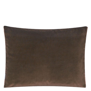 Fig Linens - Designers Guild Cassia Saffron & Hazel Velvet Pillow - back