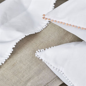 Ludlow Birch Sham Detail with Small Poms | Designers Guild