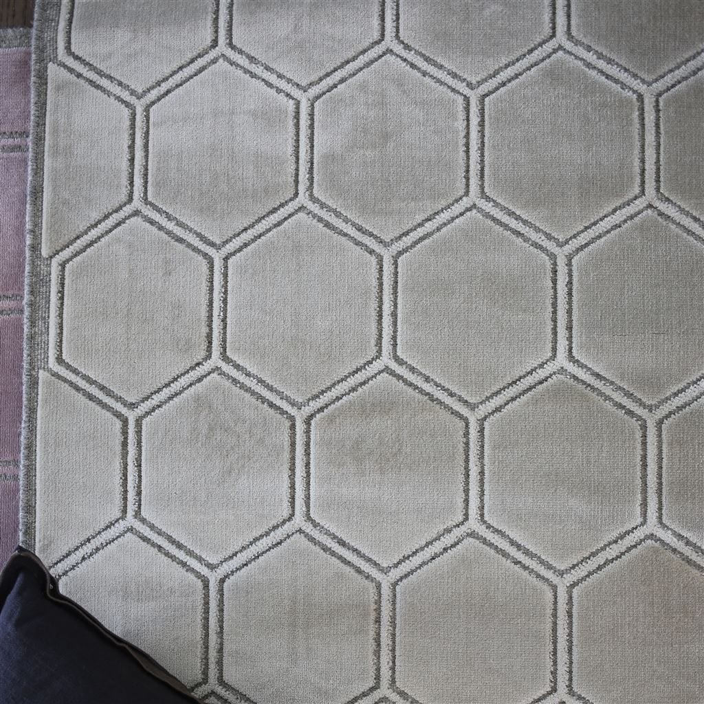 Designers Guild Manipur Natural Rug Detail of Pattern | Fig Linens