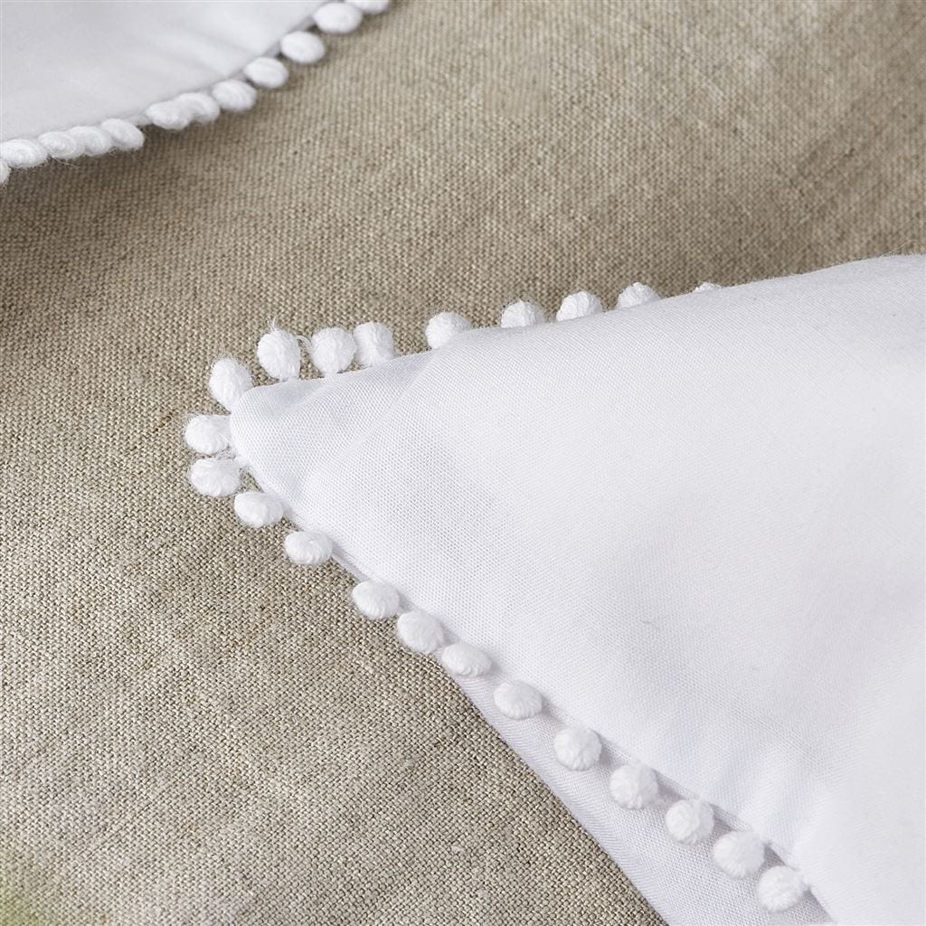 Designers Guild Ludlow Bianco White Bedding Sheet Set | Fig Linens