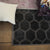 Designers Guild Manipur Espresso Rug - Overview of Hexagonal Pattern Floor Rug