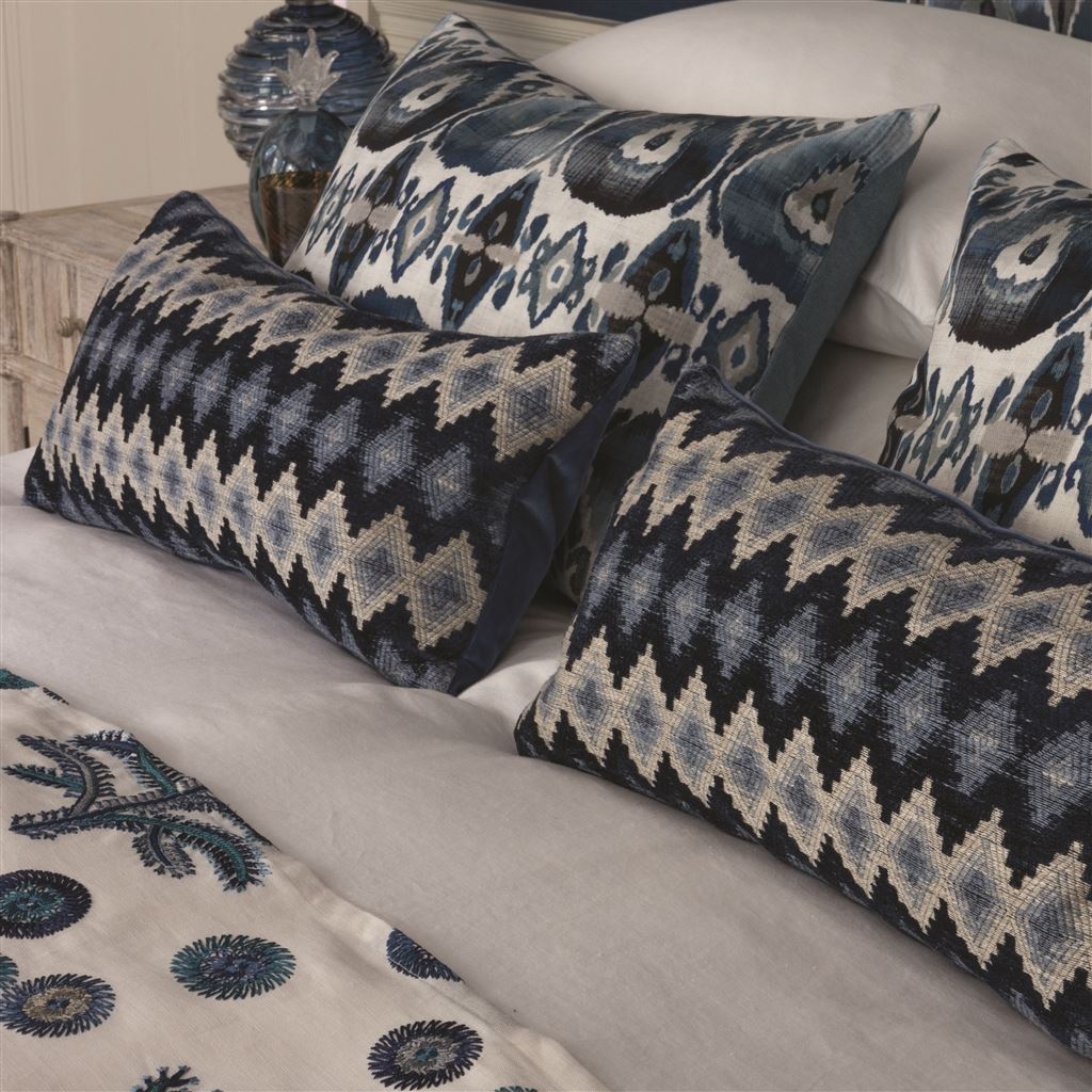 Perzina Midnight Decorative Pillow | Designers Guild at Fig Linens