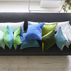 Designers Guild Pillows Mix shown with Varese Ocean & Duck Egg Decorative Pillow