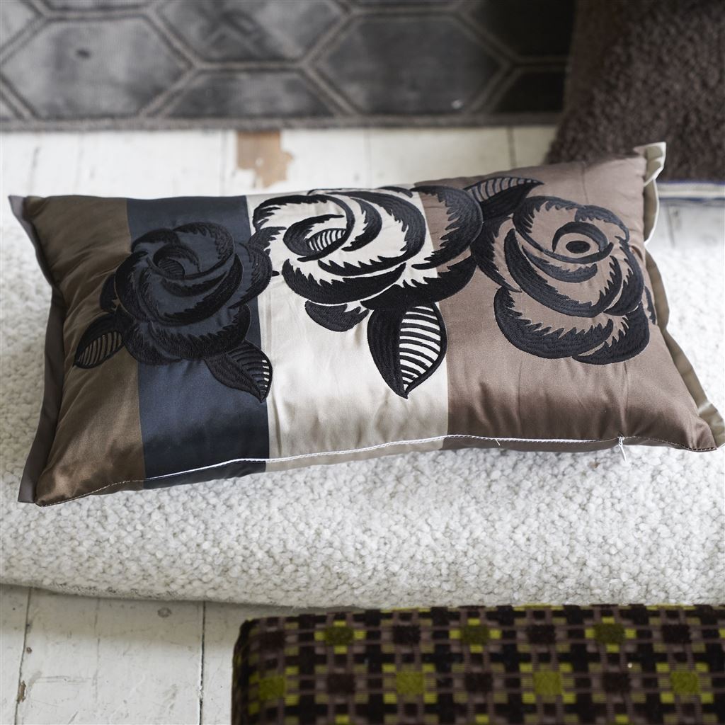 Kasuti Taupe Decorative Pillow