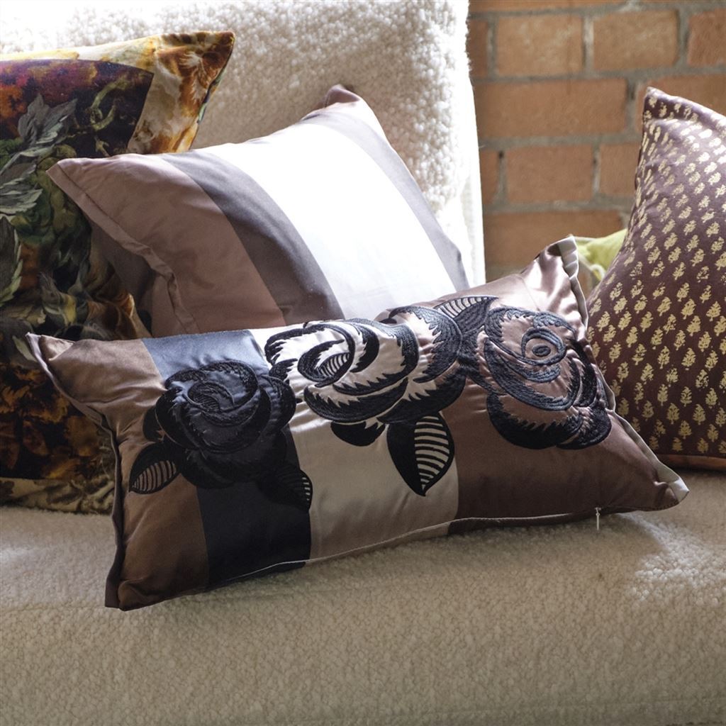 Kasuti Taupe Decorative Pillow