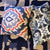 Cuzco Indigo Decorative Pillow Shown with other custhions