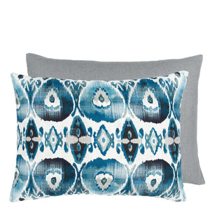 Cuzco Indigo Decorative Pillow with Reverse Image | Fig Linens and Home
