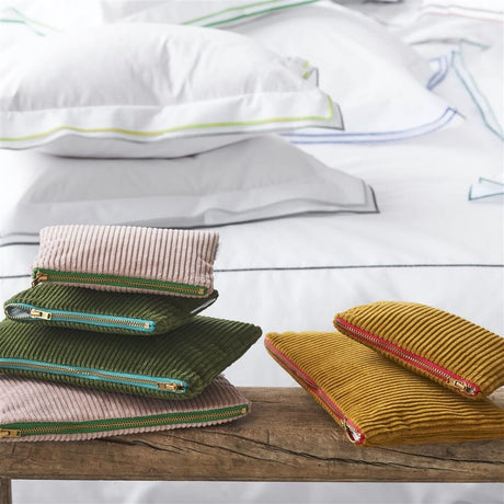 Designers Guild Designers Guild Corda Olive Small Pouch - Small Pouch Olive at FIG LINENS AND HOME - 3