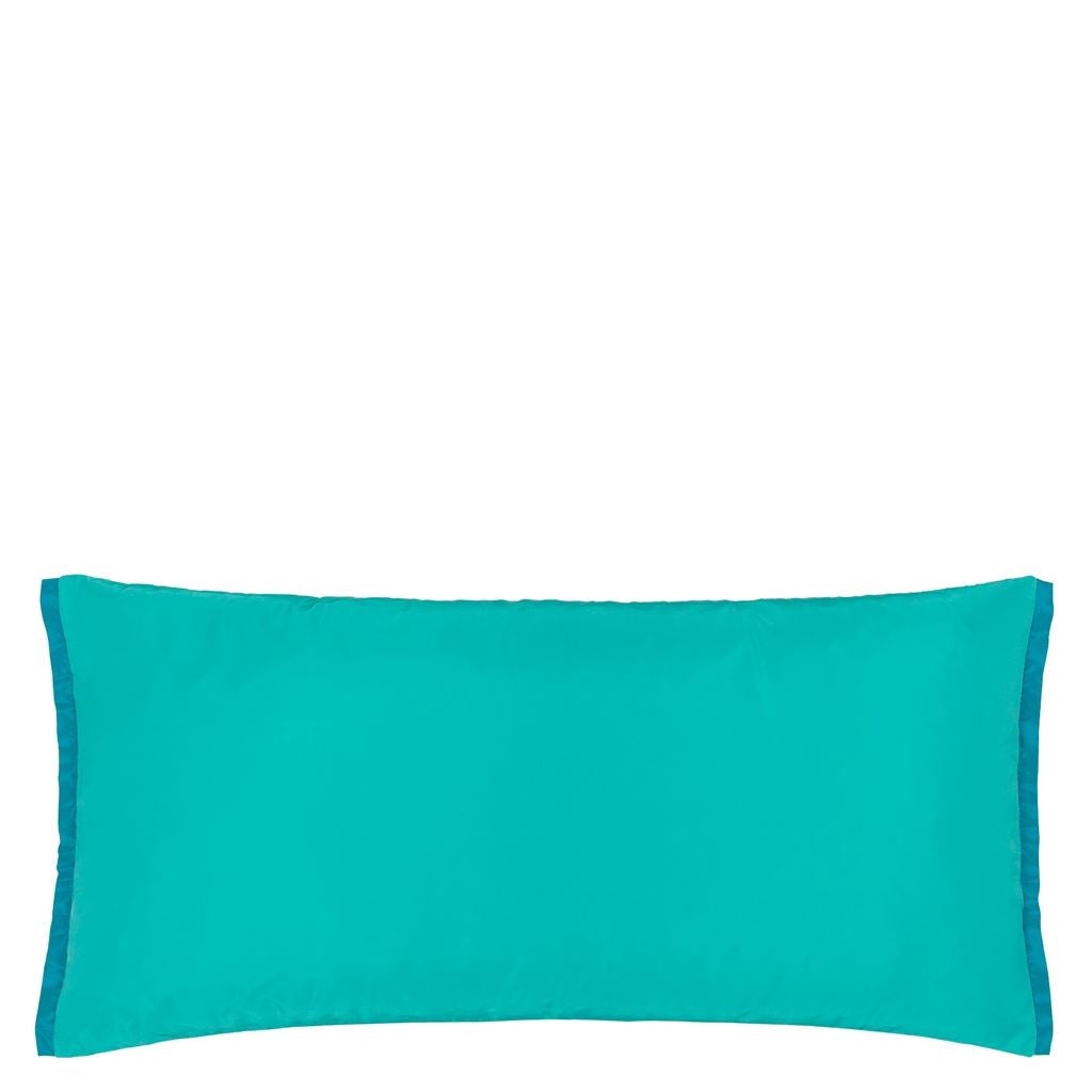 Throw Pillow - Solid Taffeta Reverse of Banarasi Cobalt by Designers Guild - Fig Linens and Home