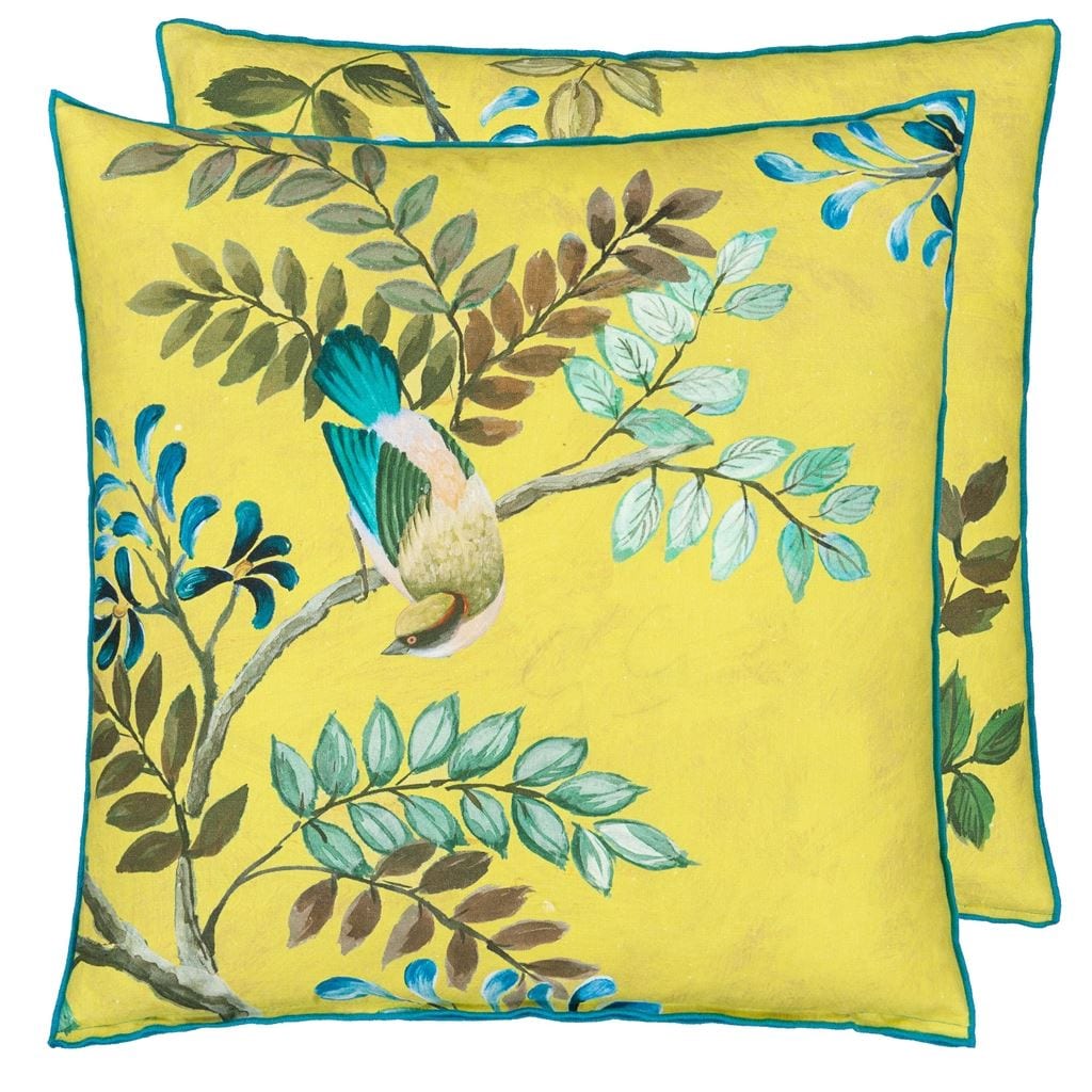 Throw Pillow - Porcelaine de Chine Alchemilla Decorative Pillows - Designers Guild