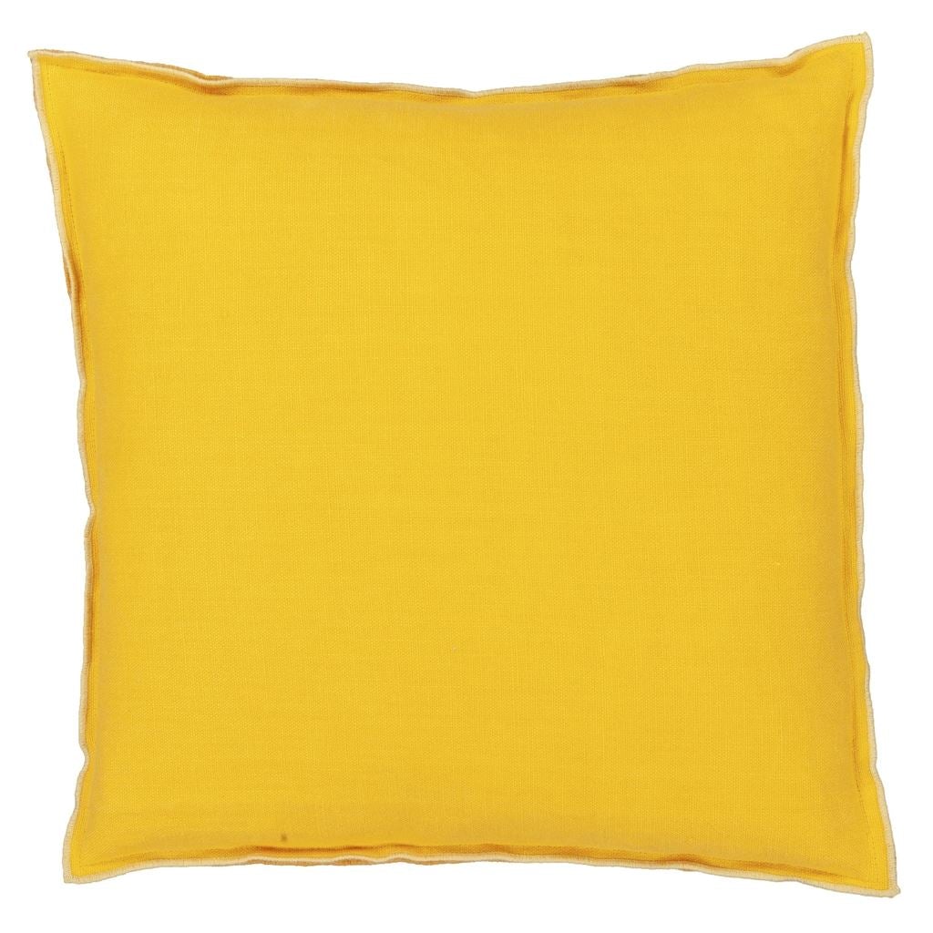Brera Lino Mango and Maize Decorative Pillow - Throw Pillow - Designers Guild