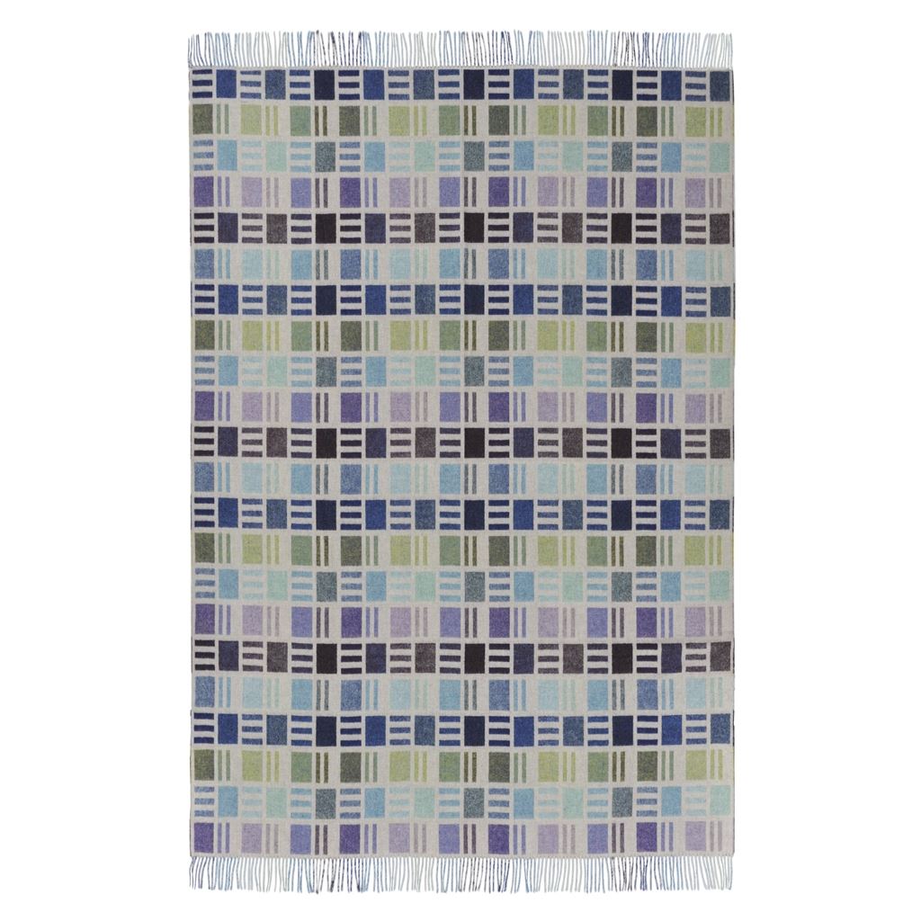 Designers Guild Bainbridge Delft Throw | Wool Throw Blankets at Fig Linens and Home