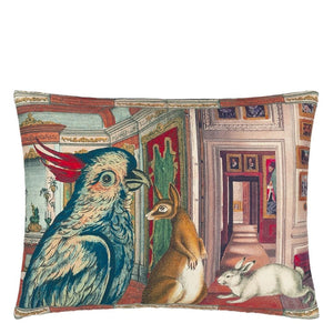 In the Library Sepia Decorative Pillow - John Derian - 2