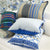 Throw Pillow - Brera Lino Lagoon & Porcelain Decorative Pillow Stack - Fig Linens and Home