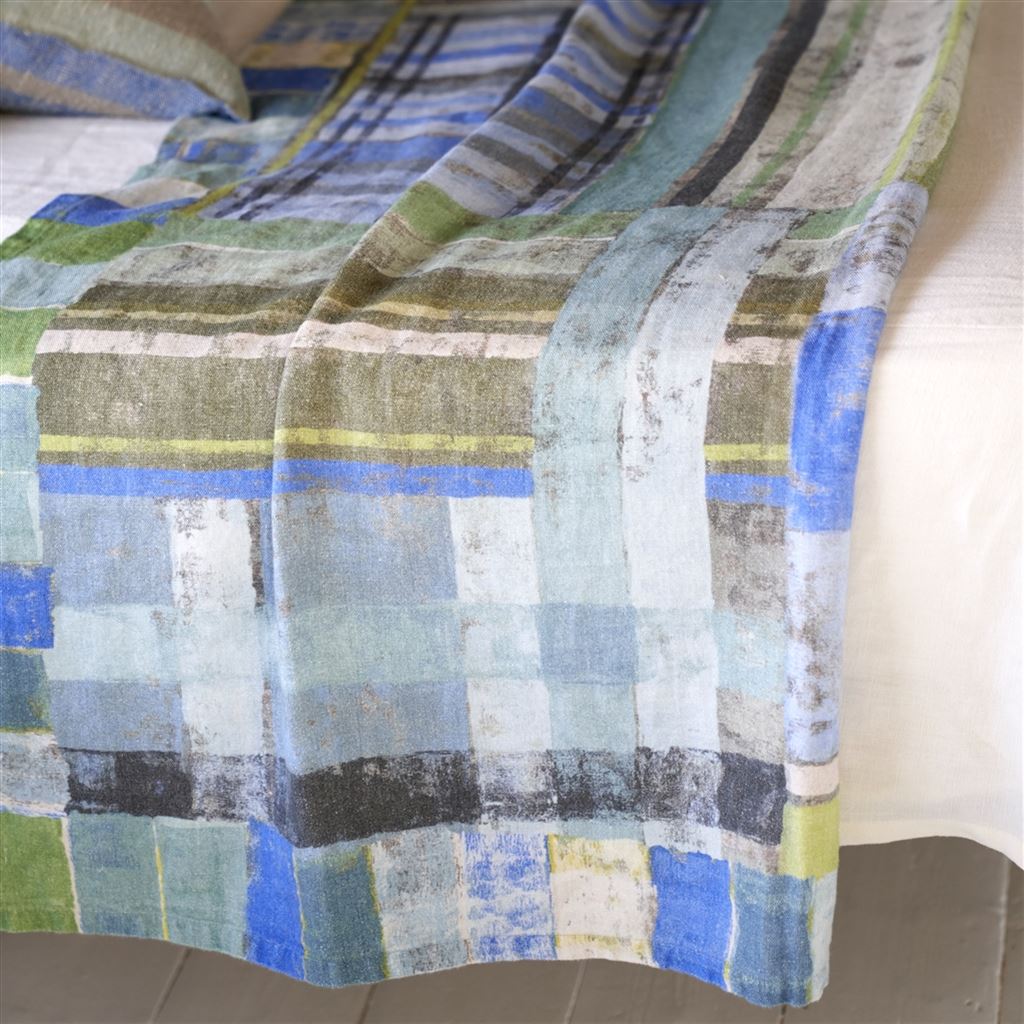 Achara Azure Throw - Designers Guild at Fig Linens and Home 4