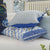 Throw Pillow - Brera Lino Lagoon & Porcelain Decorative Pillows in outdoor seating area