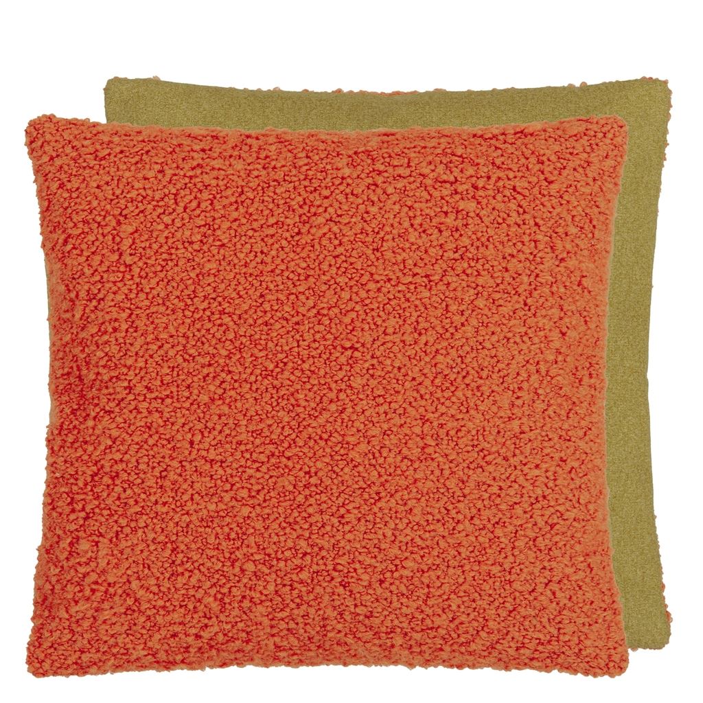 designers guild throw pillow - cormo persimmon boucle - Fig Linens and Home -94