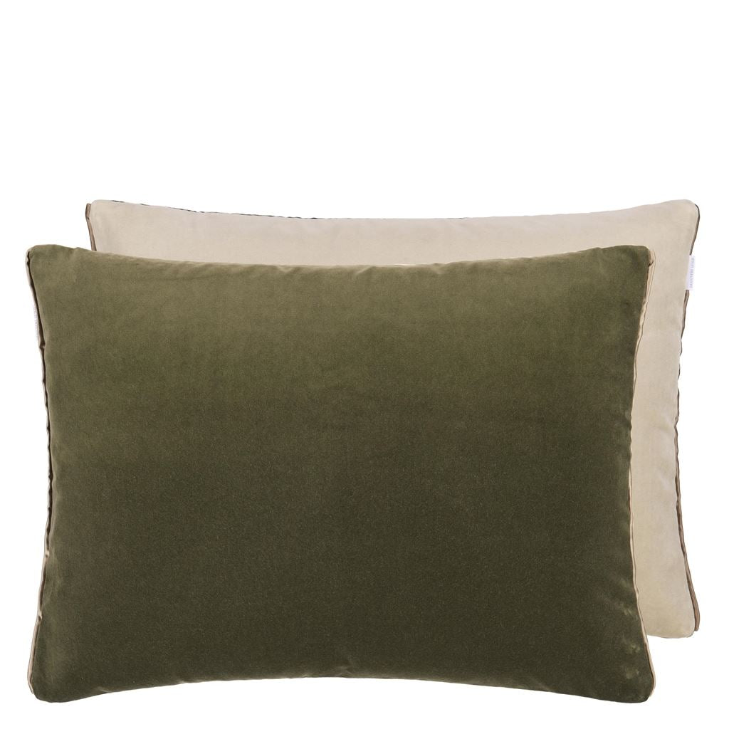 designers guild throw pillow - cassia fern pear velvet - Fig Linens and Home -69
