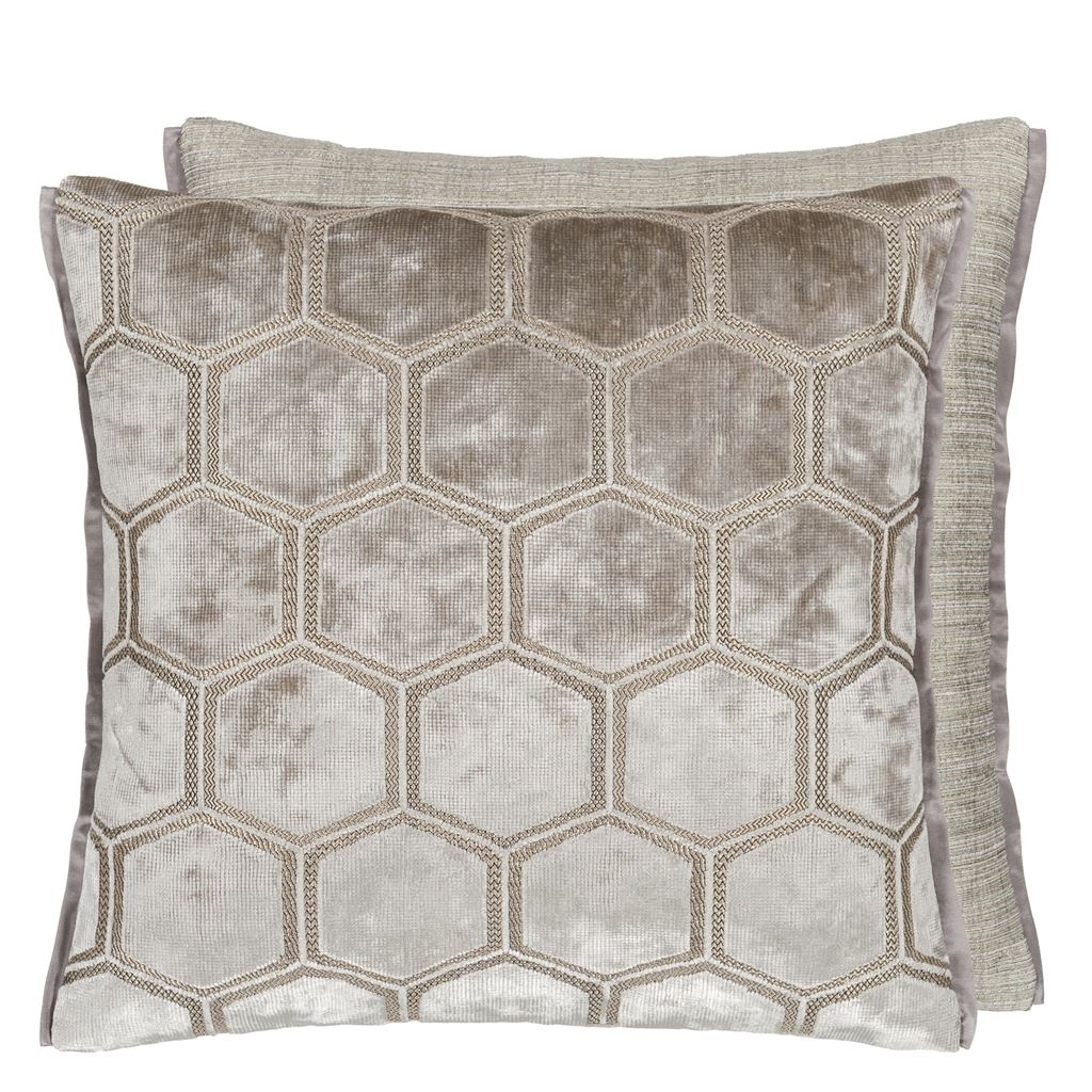 designers guild throw pillow - manipur dove velvet - Fig Linens and Home -210