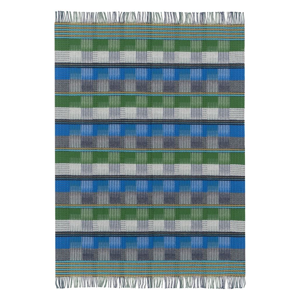 Tasara Cobalt Throw - Designers Guild at Fig Linens and Home 2