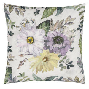 designers guild throw pillow - glynde zinc cotton linen - Fig Linens and Home -167