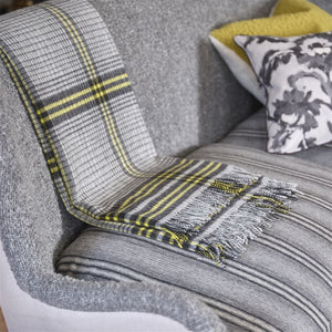 Delamere Graphite Throw - Designers Guild at Fig Linens and Home - Lifestyle Image 3