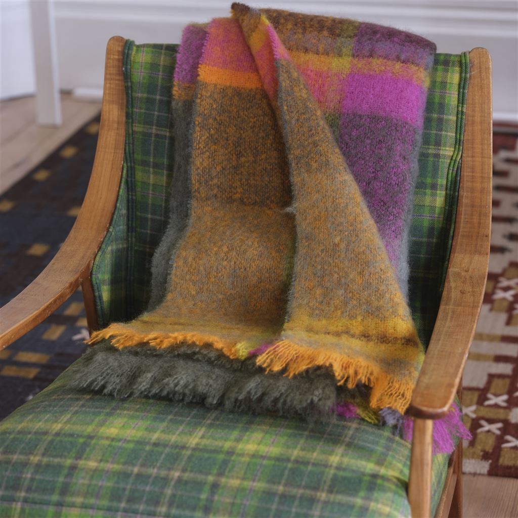 Abernethy Emerald Throw - Designers Guild at Fig Linens and Home - Image 4