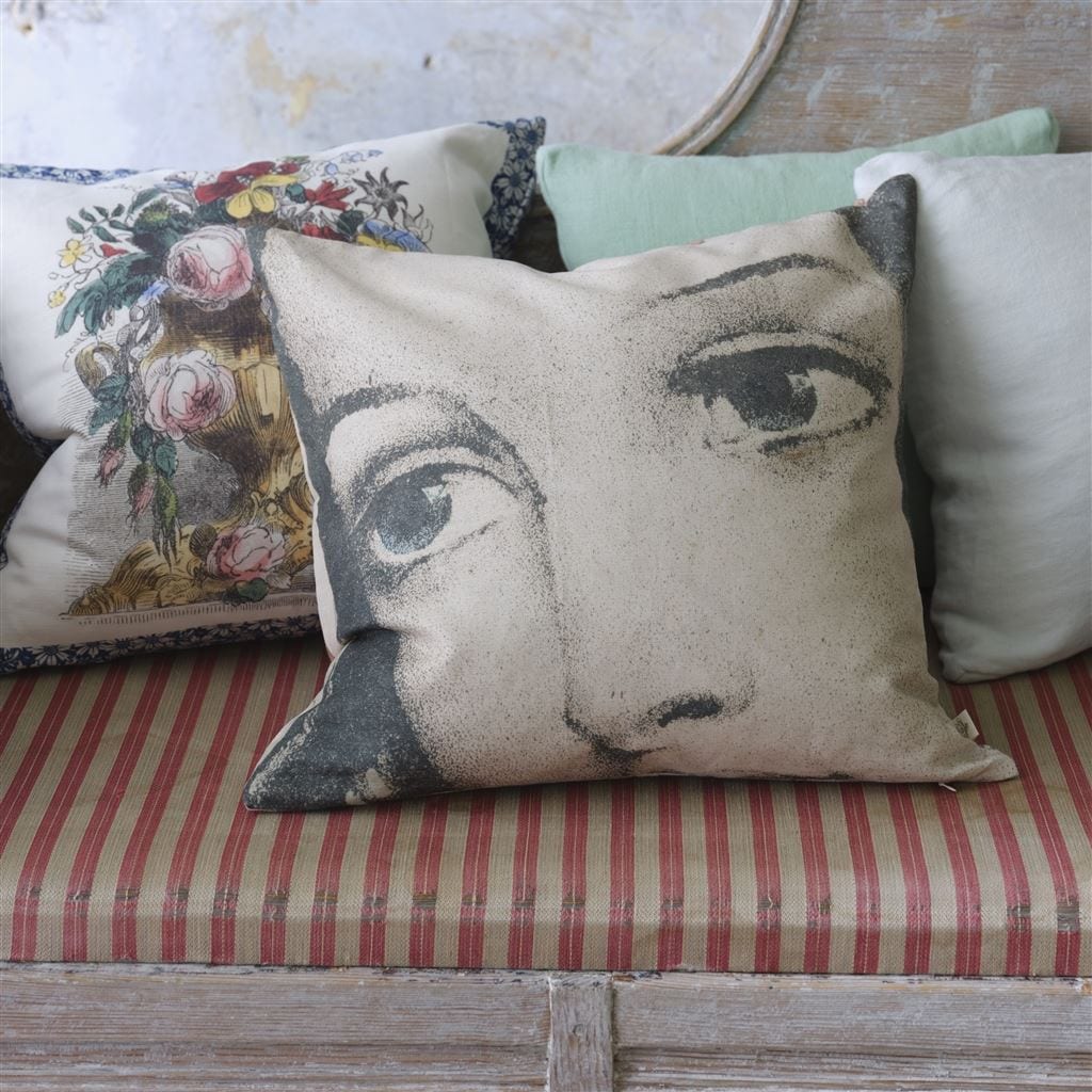 Ellen&#39;s Eyes Parchment Decorative Pillow - John Derian - 4