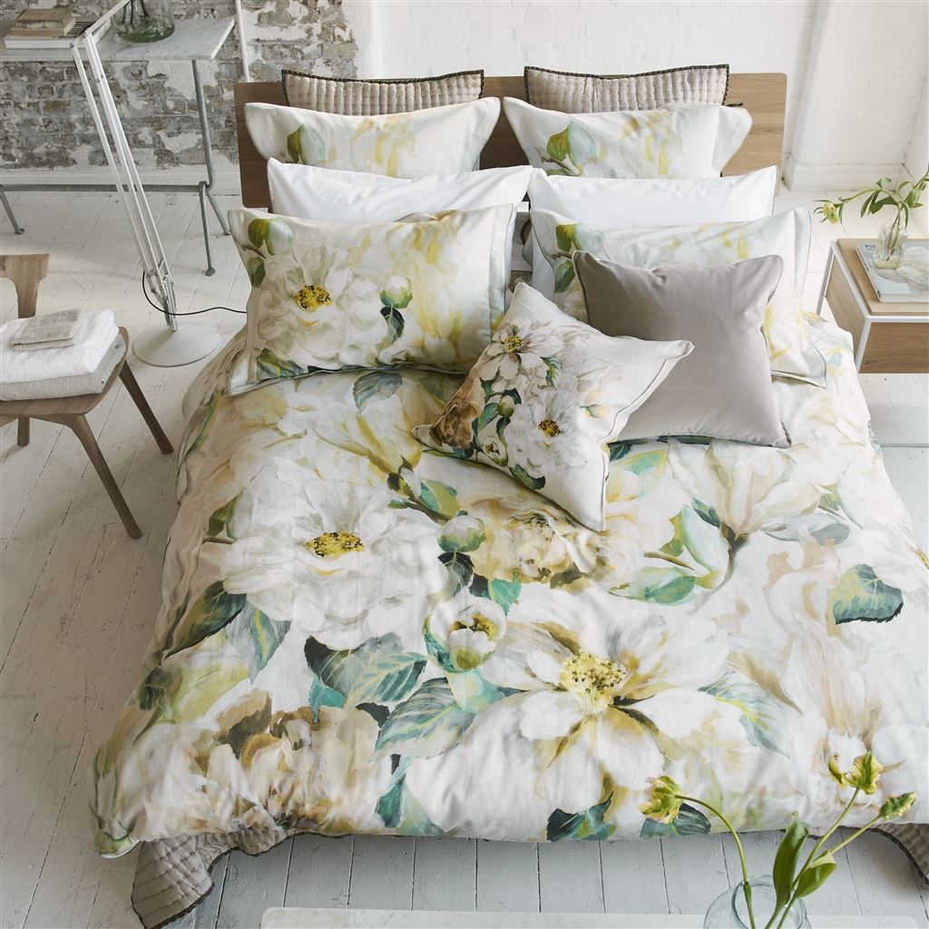 Designers Guild Jardin Botanique Birch Bedding - Floral Duvet Covers &amp; Shams at Fig Linens and Home