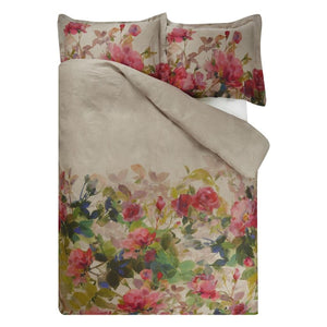 Duvet Cover - Thelma's Garden Fuchsia Bedding | Designers Guild at Fig Linens and Home 