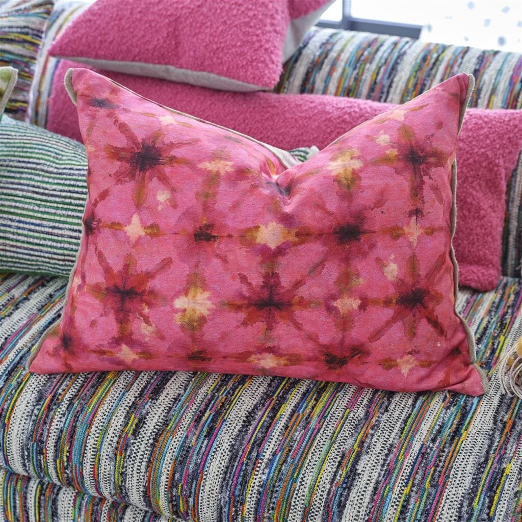 Shibori Fuchsia Cushion